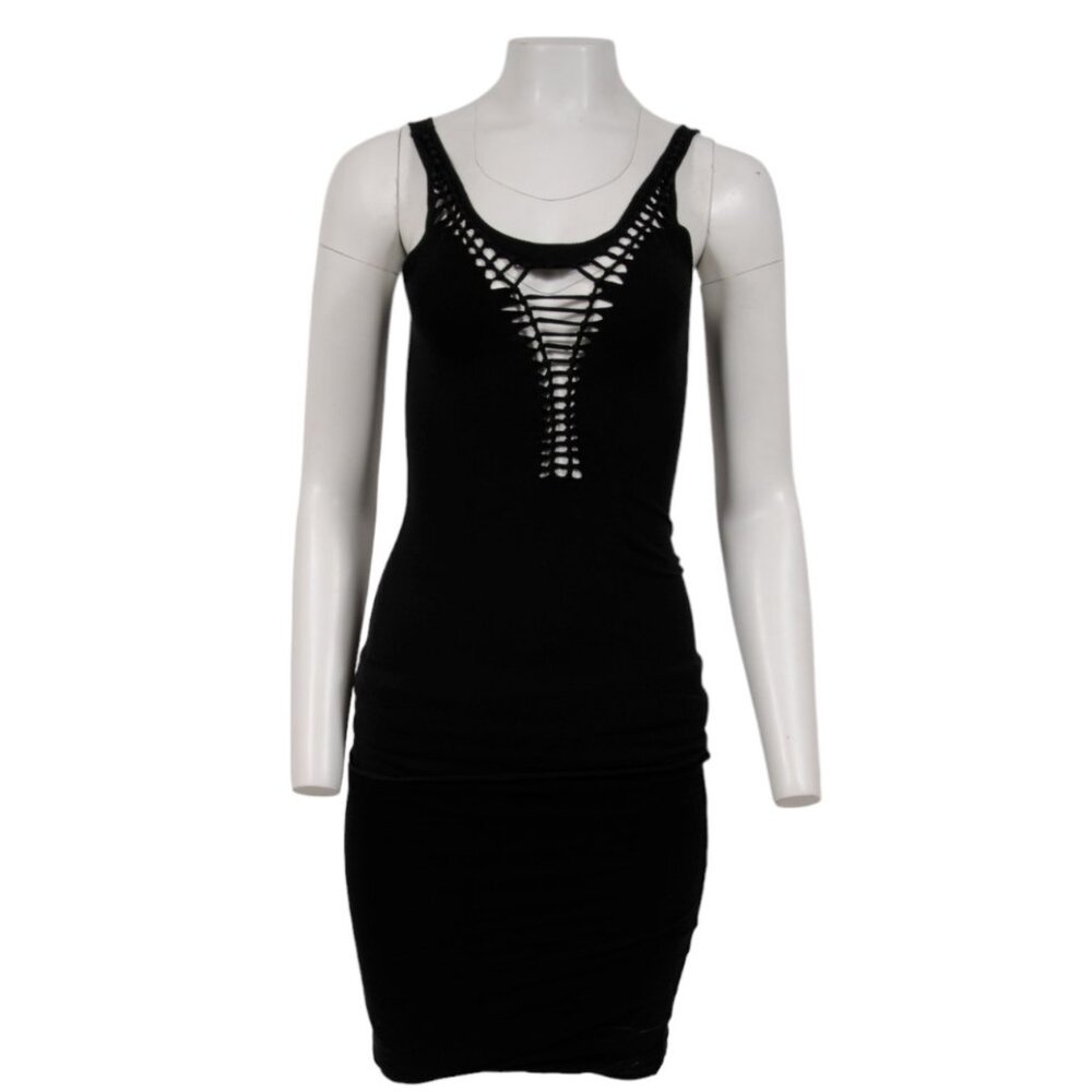 Jean Paul Gaultier Maille Femme Women Braided Top Medium Black Cotton y2k 2000's
